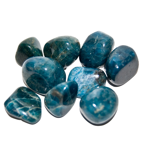 Blue Apatite Crystals Tumbled Stone, Small | Emotional Healing