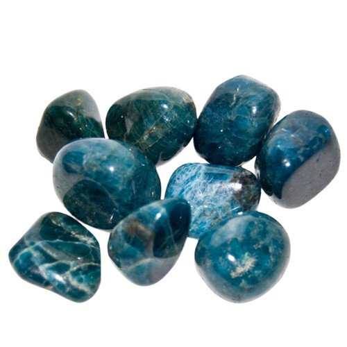Blue Apatite Tumbled Stone | Motivation, Insight & Self-Expression
