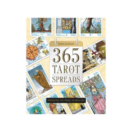 Cover of 365 Tarot Spreads by Sasha Graham — a daily tarot reading guidebook for love, career, and spiritual insight. Cover of 365 Tarot Spreads by Sasha Graham — a daily tarot reading guidebook for love, career, and spiritual insight.