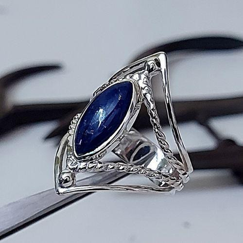 Lapis Lazuli Ring – Size 8 – Sterling Silver