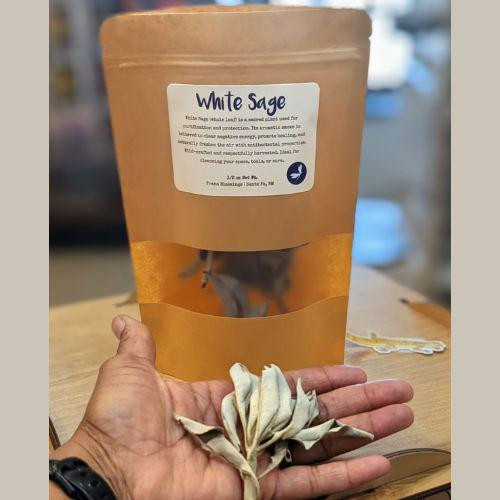 Wild-Crafted White Sage – Whole Leaf (.5 oz)