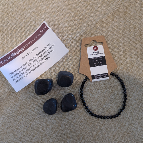 Black Tourmaline 4 mm Bracelet | Grounding & Protection