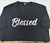 Blessed | V-Neck T-Shirt| Black | Short Sleeve | Large