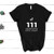 111 Angel Number T-Shirt — “I Am Intuitive” | V-Neck | Medium