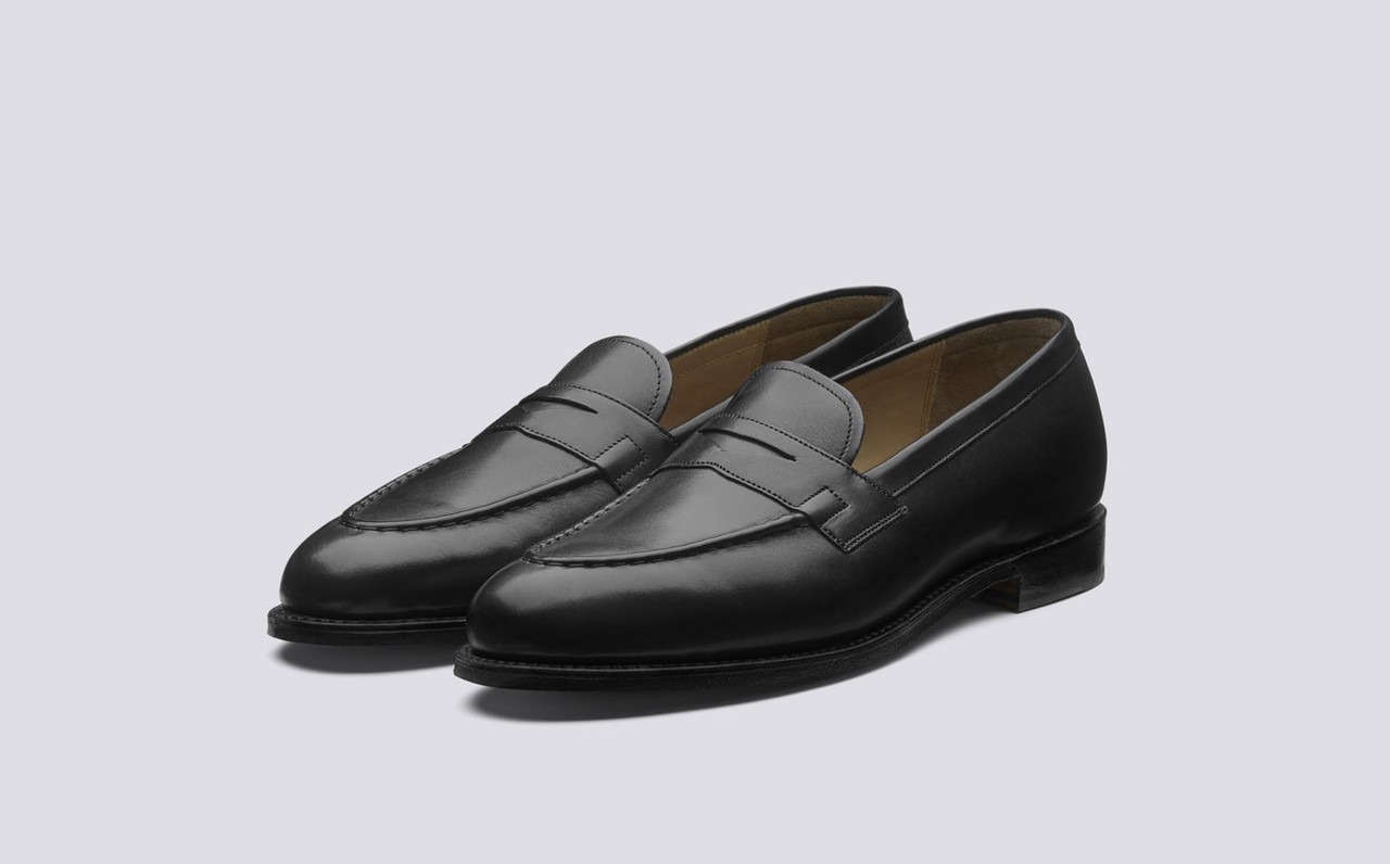 Anstændig kunstner kød Lloyd | Black Loafers for Men with Leather Sole | Grenson Shoes
