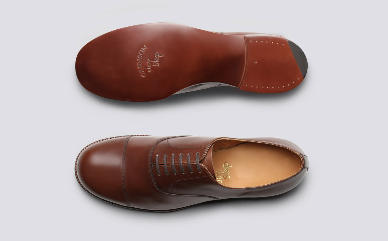 Shoe No.2 | Mens Oxford shoe in Brown Calf Leather on a Leather