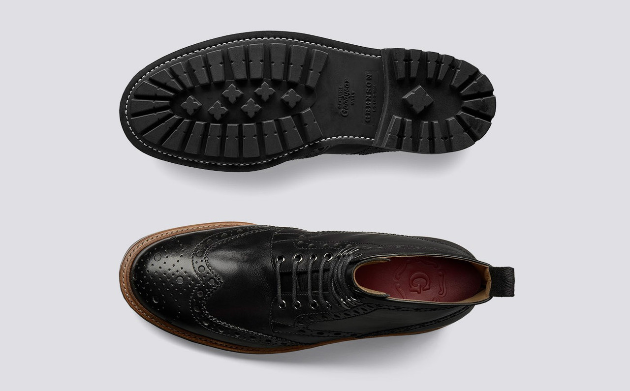 grenson fred boots black
