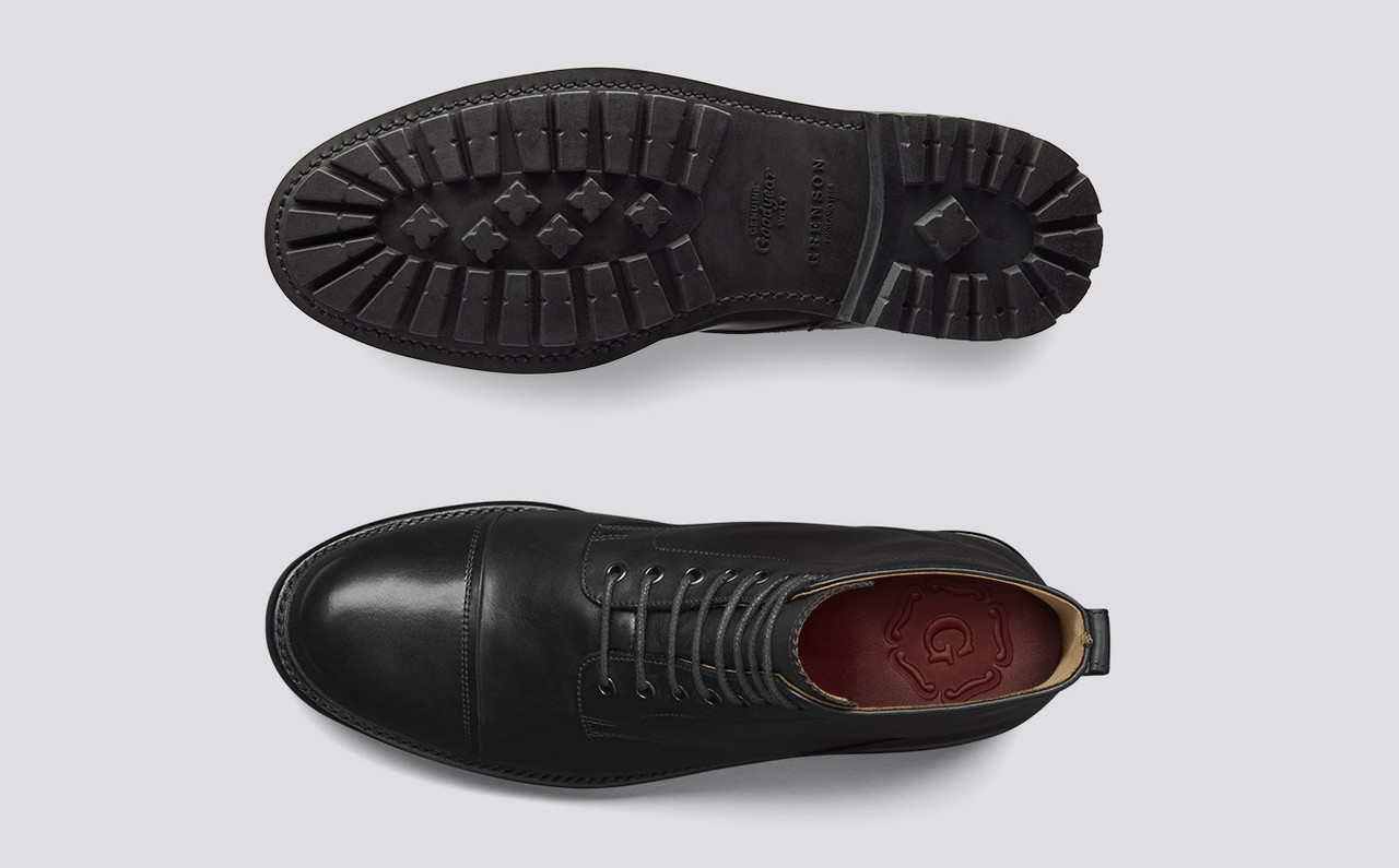 Joseph | Mens Boots in Black Leather | Grenson