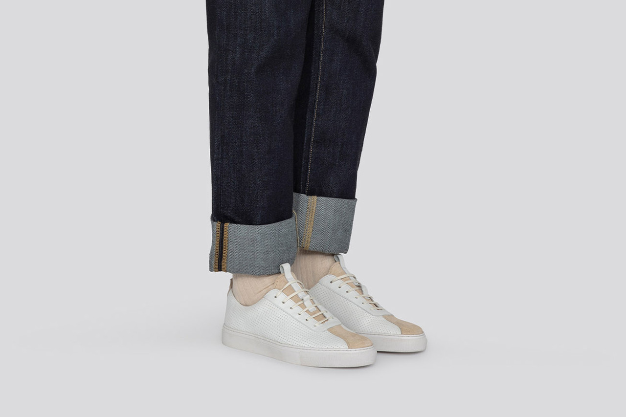 Sneaker 1 | Sneakers for in White Perforated Leather | Grenson