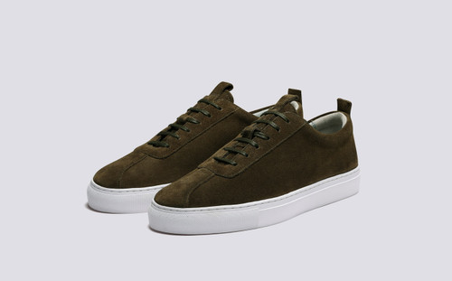 Mens Sneakers in Military Suede | Grenson