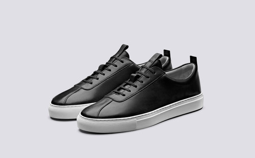 ufravigelige alien Tung lastbil Sneaker 1 | Mens Oxford Sneaker in Black Calf Leather with a White Rubber  Sole | Grenson Shoes