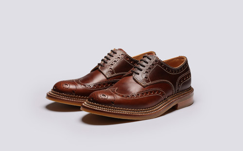 Mens Brogues in Brown Triple Welt 