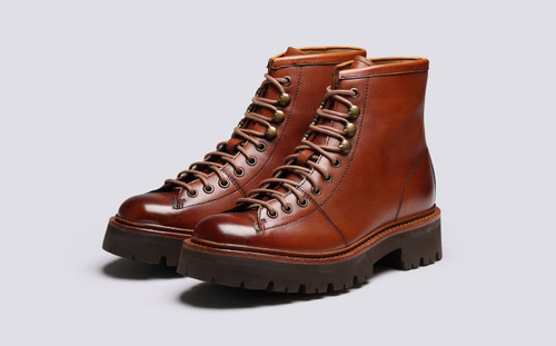 Grenson Morgan Womens Monkey Boots in Tan Leather