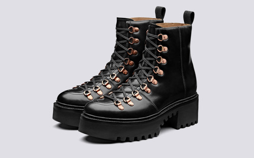 Nanette | Womens Black Hiker Boots on 