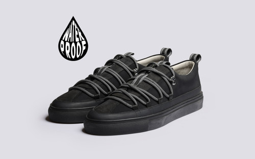 Sneaker 68 | Mens Sneakers in Black with Mudguard | Grenson - Main View