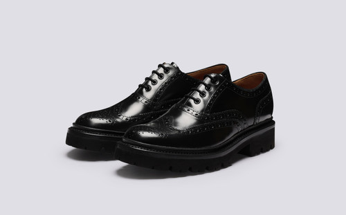Womens black brogues uk Clearance