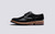Archie | Mens Brogues in Black Colorado Leather | Grenson - Side View