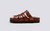 Daphne | Womens Sandals in Tan Leather Rubber Sole | Grenson - Side View