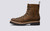 Brady | Mens Hiker Boots in Snuff Suede Commando Sole | Grenson Shoes - Side View