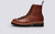 Nanette | Womens Hiker Boots in Tan Natural Grain | Grenson - Side View