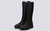 Nanette Knee High | Womens Boots in Black Rubber Leather | Grenson - Main View