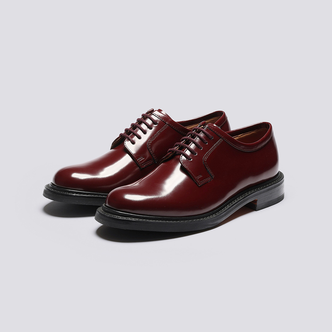 Camilla, Women's Oxblood Goodyear Welted Derby Boots Shoes Gloss Size: UK 7.5
