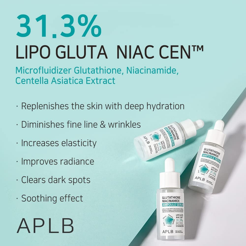 glutathione ampoule benefits APLB Glutathione Niacinamide Ampoule Serum 40ml