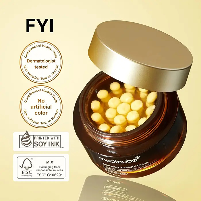 MEDICUBE Deep Vita C Capsule Cream | Melon + Starfish