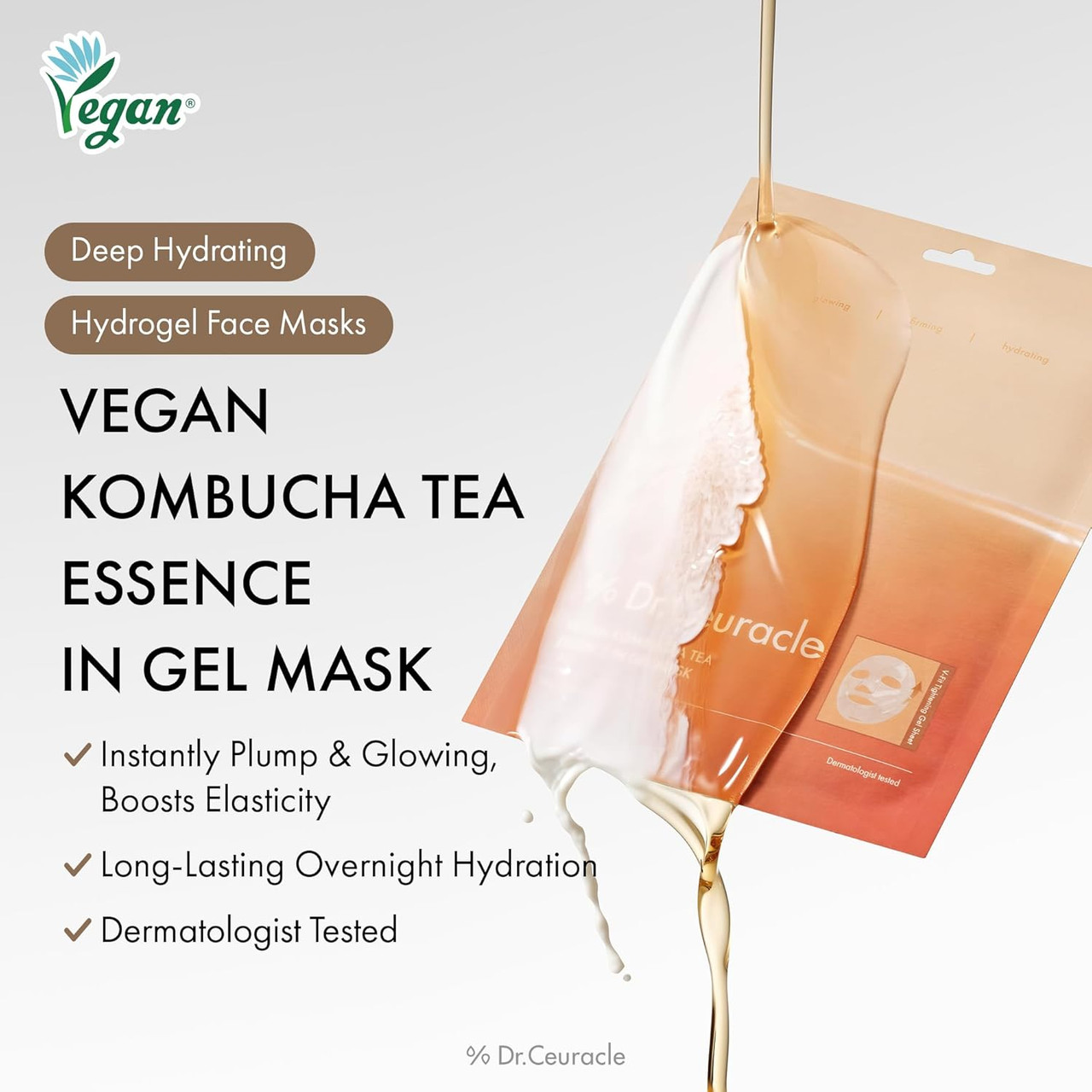DR. CEURACLE Vegan Kombucha Tea Essence in Gel Mask