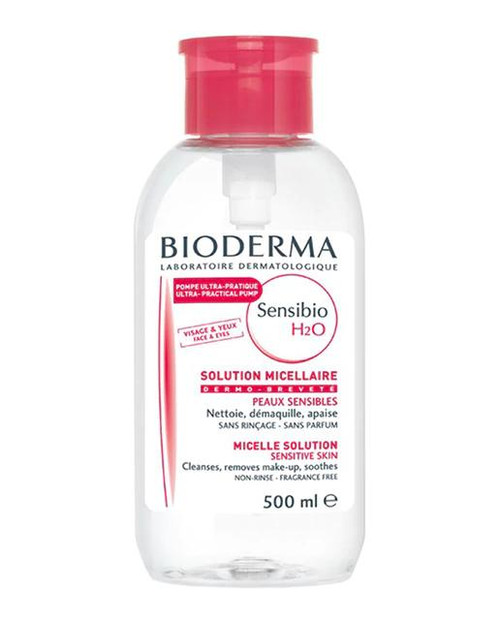 BIODERMA SENSIBIO H20 SOLUCIÓN MICELAR PIEL SENSIBLE 500ML con bomba dosificadora