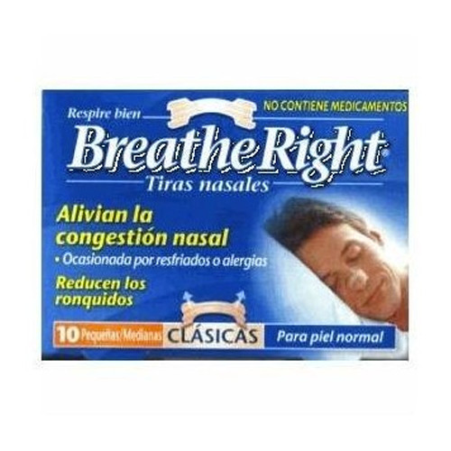 BREATHE RIGHT PEQ/MED TIRA NASAL 10 UNIDADES