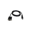 Cino 1.8 metre RS232 interface cable with a 10 pin RJ45 connector at one end and a DB9 female serial connector at the other