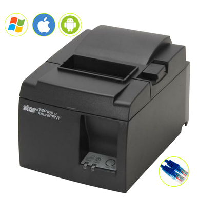 Star Micronics TSP143III LAN Ethernet thermal receipt printer compatible with Windows, Mac and Android