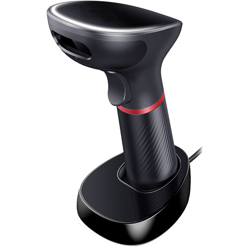 Nexa ZED-2951 cordless 1D/2D barcode scanner with charging stand