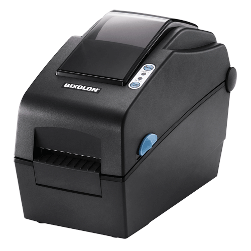 BIXOLON SLP-DX220 2-inch direct thermal label printer in dark grey with USB and Ethernet ports