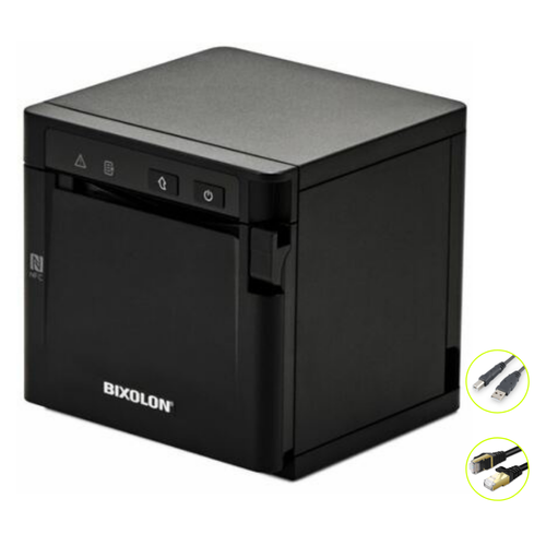 Bixolon SRP-QE300 80mm thermal receipt printer, black, front view