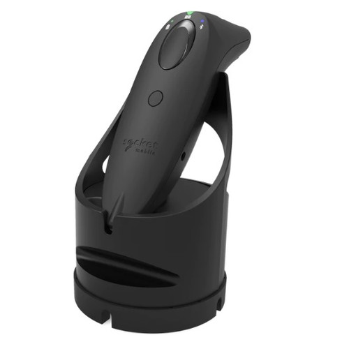 Socket Mobile S720 Bluetooth 1D/2D barcode scanner in black with charging dock