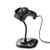 Zebra DS2208 corded 2D handheld barcode scanner in black, standing in its hands-free stand