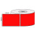 102mm x 150mm - Fluro Red Thermal Transfer Perforated Labels, Permanent Adhesive, 76mm core, (1000/roll) - L19927