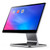 iMin Swan 1 Gen 2 15.6-inch IPS touchscreen desktop POS terminal with slim metal stand, Android interface shown
