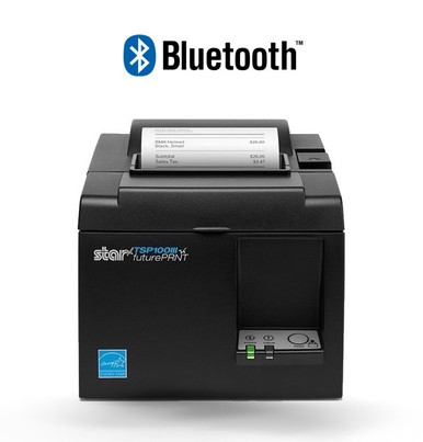 Star TSP143IIIBI Bluetooth thermal receipt printer in grey, 80mm direct thermal, for iPad and tablet POS