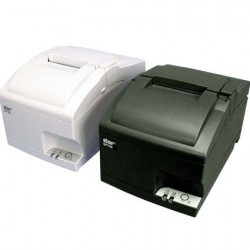 Star SP742 USB impact receipt printer in grey with auto-cutter and two-colour ribbon for kitchen and POS docket printing