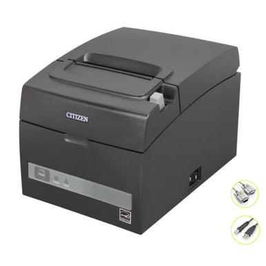 Citizen CT-S310II 80mm thermal receipt printer, black, front view