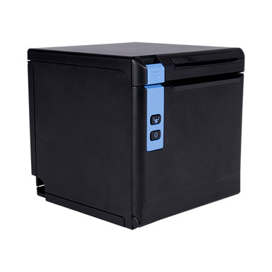 Element RW60 ultra compact thermal receipt printer, black, front view