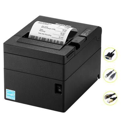 BIXOLON SRP-B300 80mm thermal receipt printer, black, front view