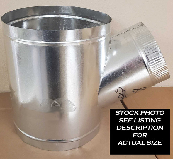 10 x 10 x 10 in. Galvanized Duct T-Wye, 45° Branch