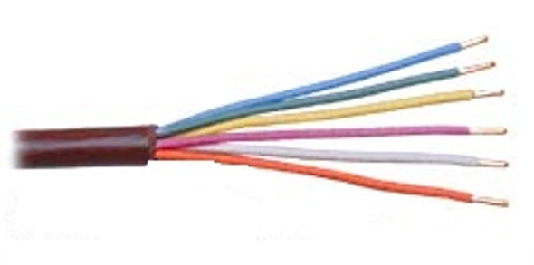 Thermostat Wire 18 Gauge 6 Conductor (Sold by the foot) TWUL186BR250