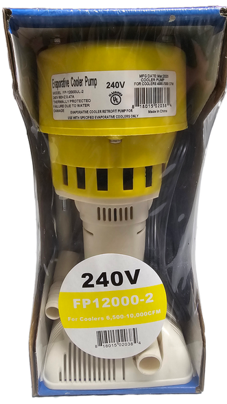 Fanpac FP12000 pump delivers 12000 CFM performance with 230V operation. Built for reliable airflow and durable cooling system use.