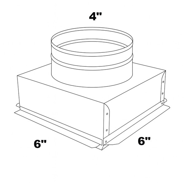 6X6X4 Ceiling Register Box