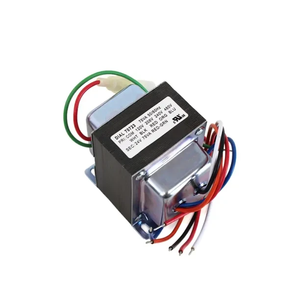 75 VA Transformer With Circuit Breaker for Air Conditioning 120/240/480 TO 24 Volt
